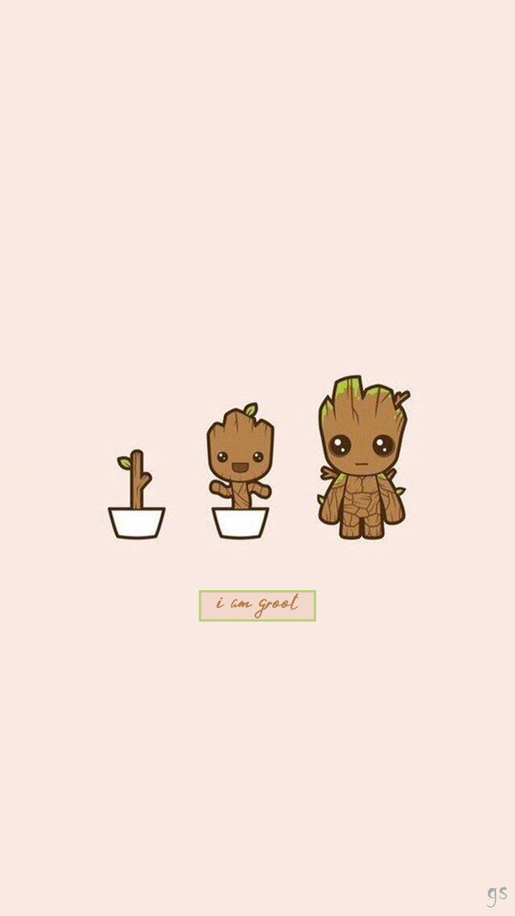 Baby Groot, Wachstum, Topfpflanze, Rosa Hintergrund, Minimalistisch, Sperrbildschirm fürs iPhone