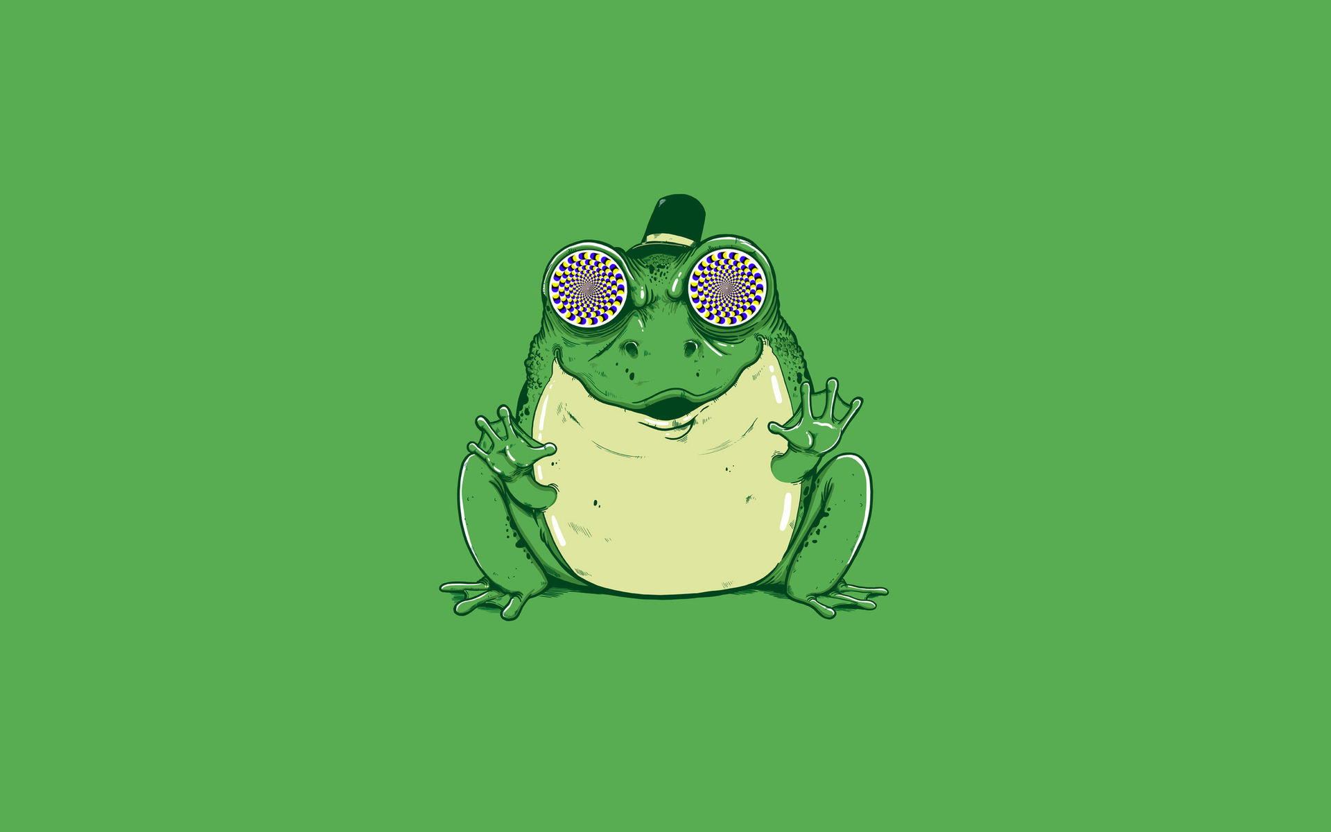 Hypnotoad, Futurama, Kröte, Grüner Hintergrund, Minimalistisch, Full HD Wallpaper