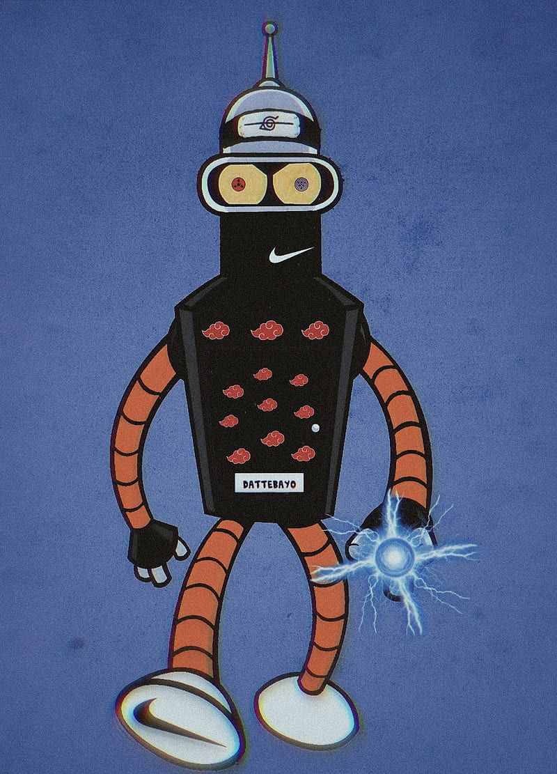 Bender, Futurama, Nike, Streetwear, Blau, HD, iPad-Hintergrundbild