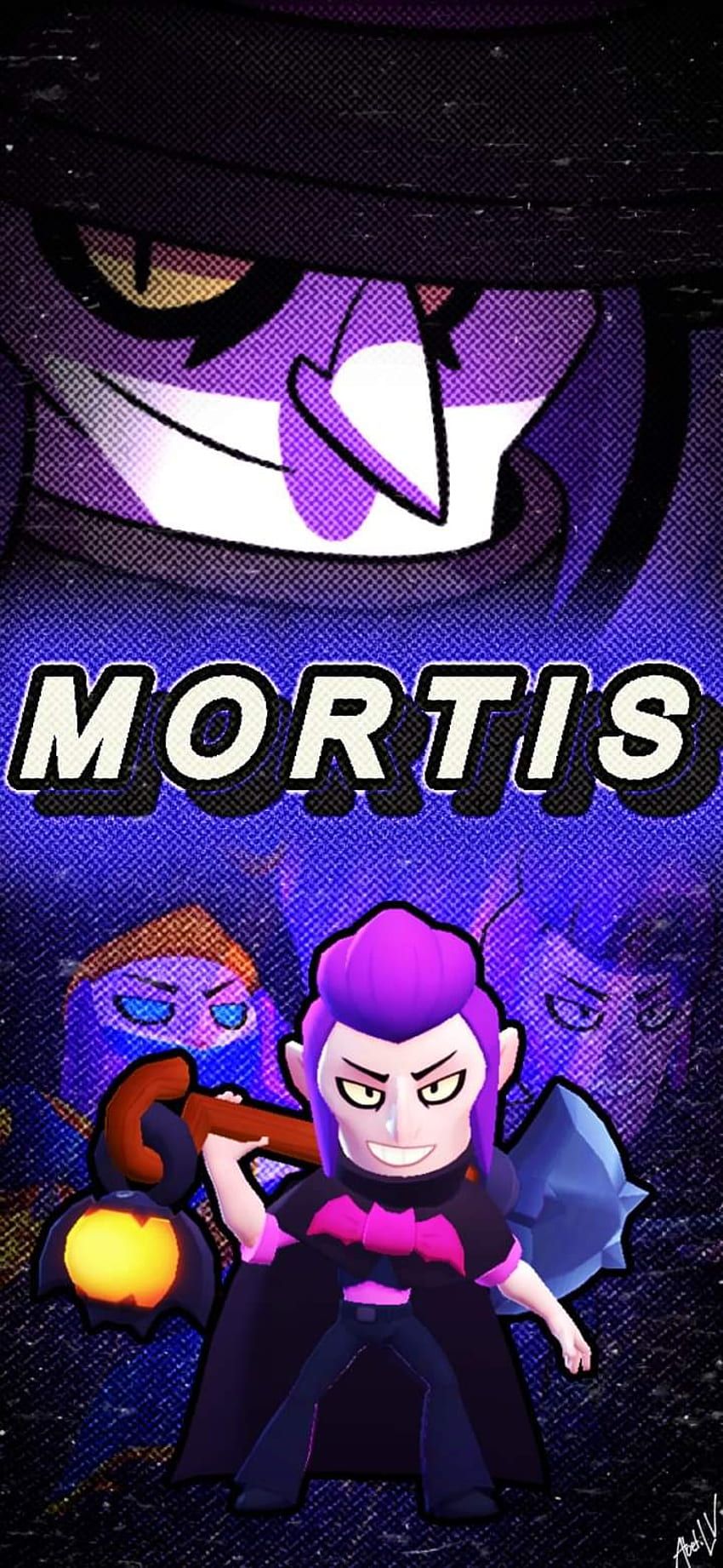 Mortis, Brawl Stars, Schriftzug, Schaufel, Lila, HD, Sperrbildschirm fürs iPhone