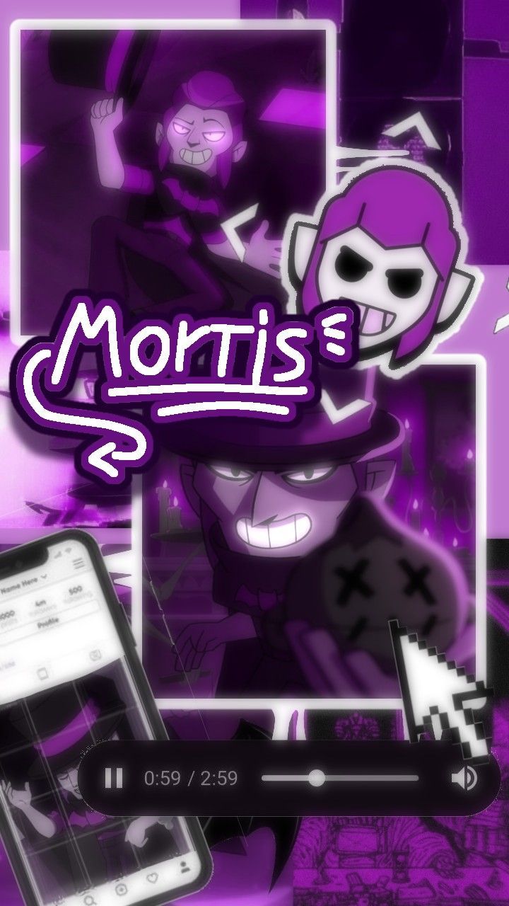 Mortis, Collage, Lila, Schriftzug, Totenkopf, HD, Sperrbildschirm fürs iPhone