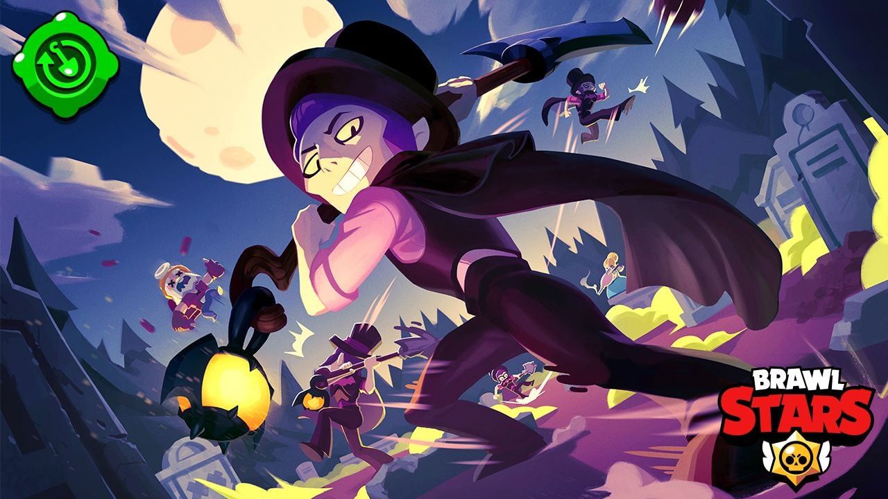 Mortis, Brawl Stars, Friedhof, Vollmond, Schaufel, Action, HD, Laptop-Hintergrundbild