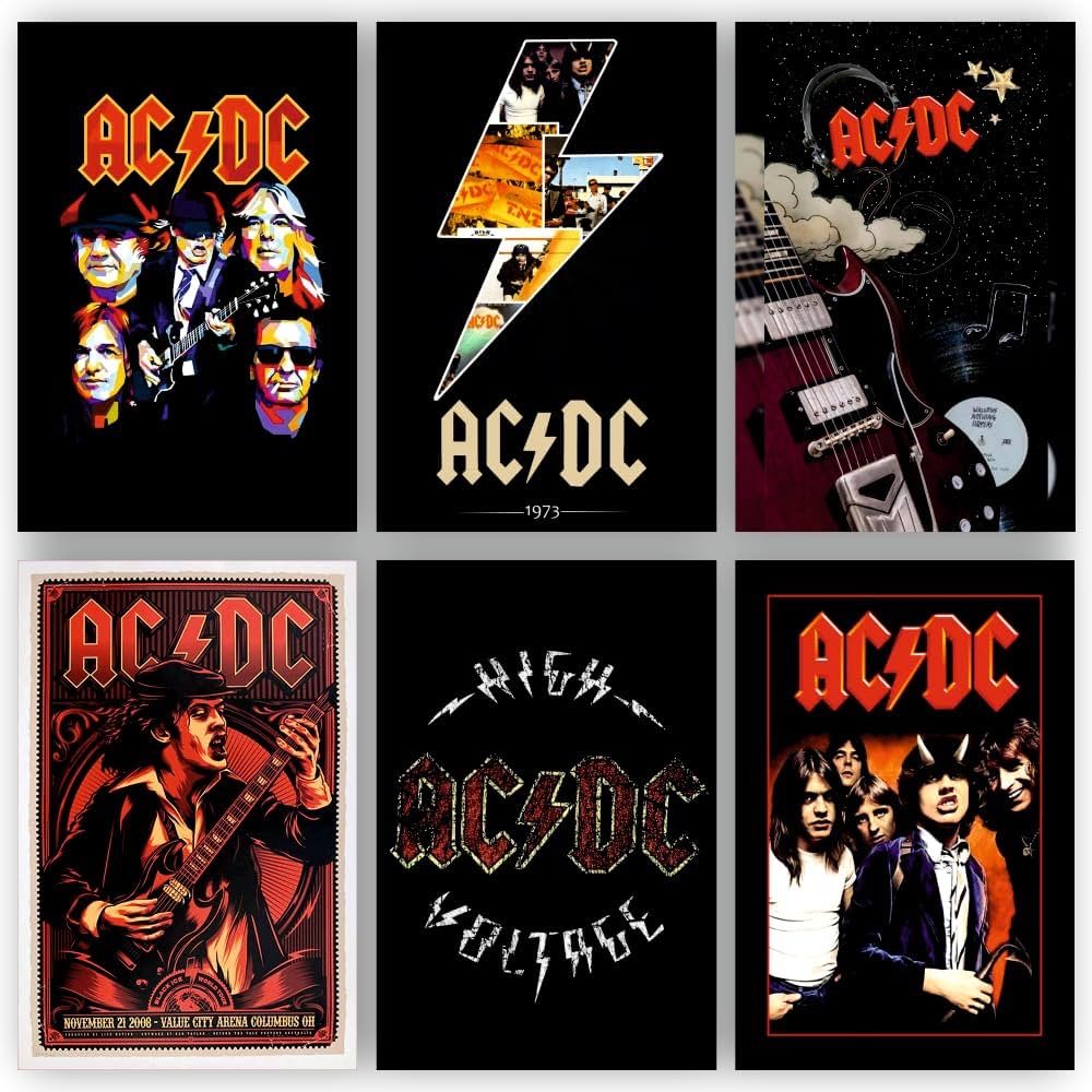 AC/DC, High Voltage, Poster, Collage, Blitz, Hintergrundbild für iPad und Tablet