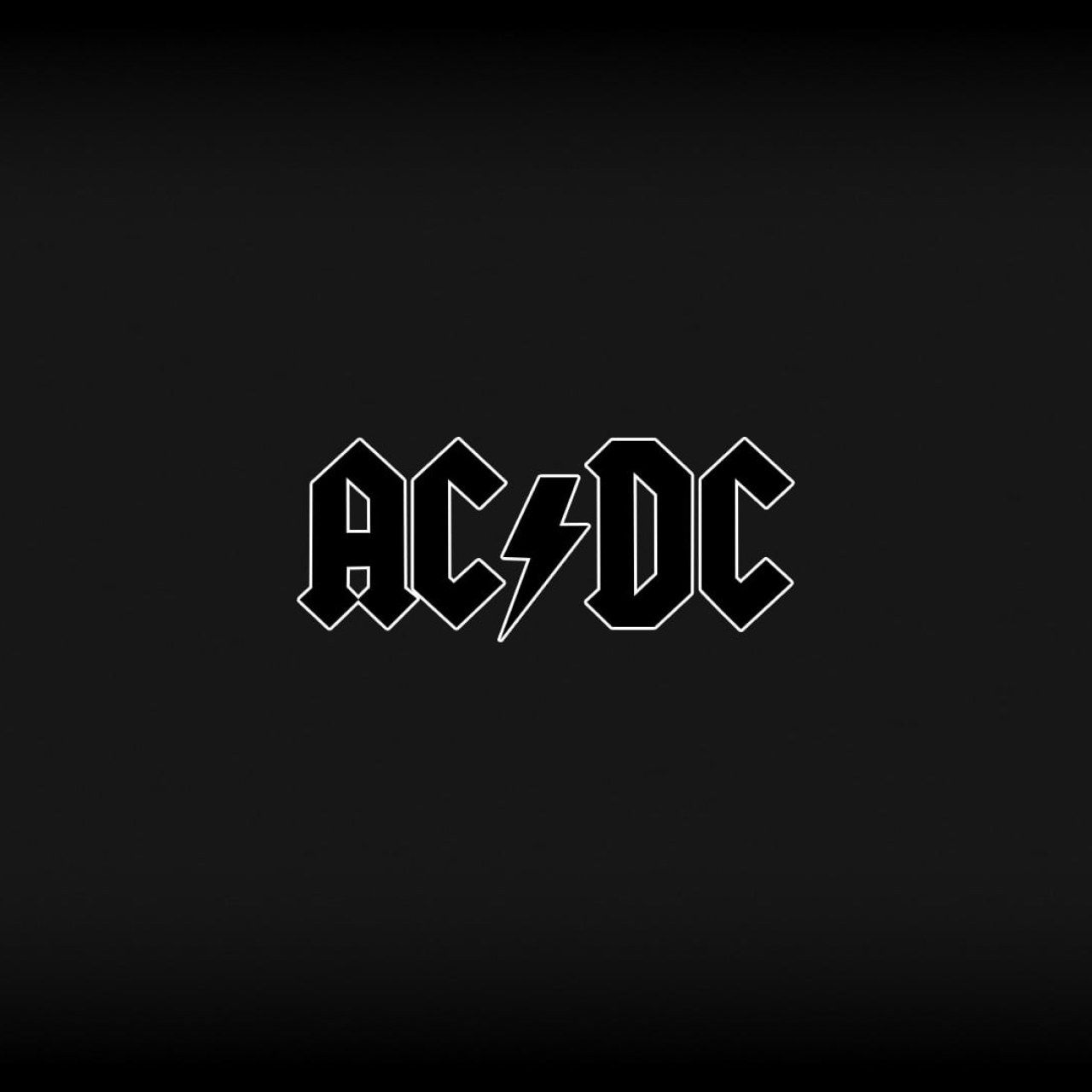 AC/DC, Logo, Schwarz, Minimalismus, HD, iPad-Hintergrundbild