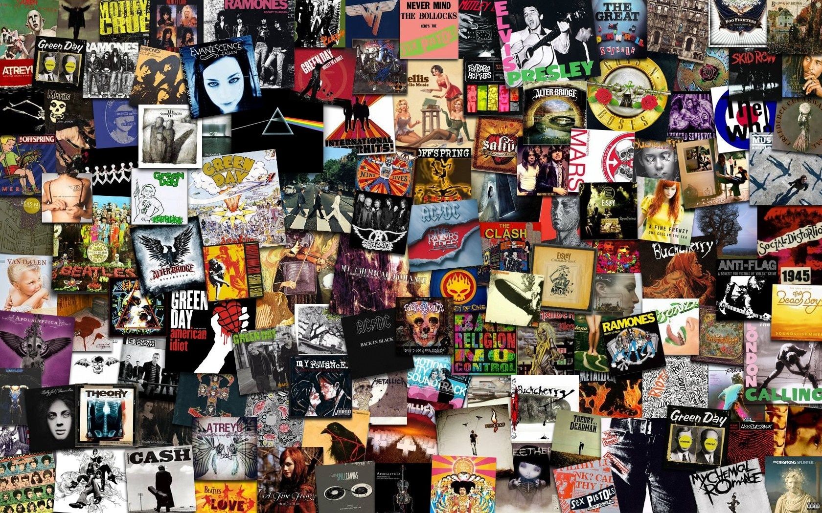 AC/DC, Guns N' Roses, Pink Floyd, Albumcover, Collage, Rockmusik, HD, MacBook-Hintergrundbild