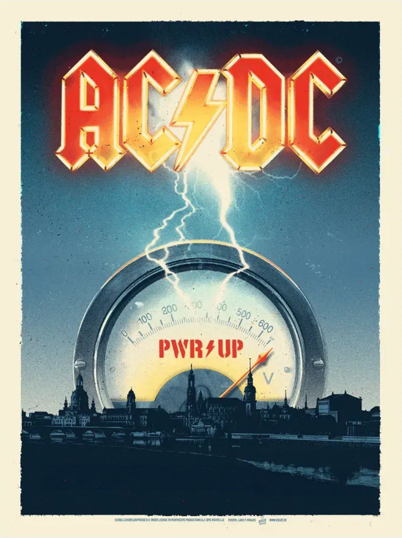 AC/DC, Power Up, Poster, Blitz, Neonschrift, Full HD, iPad-Hintergrundbild