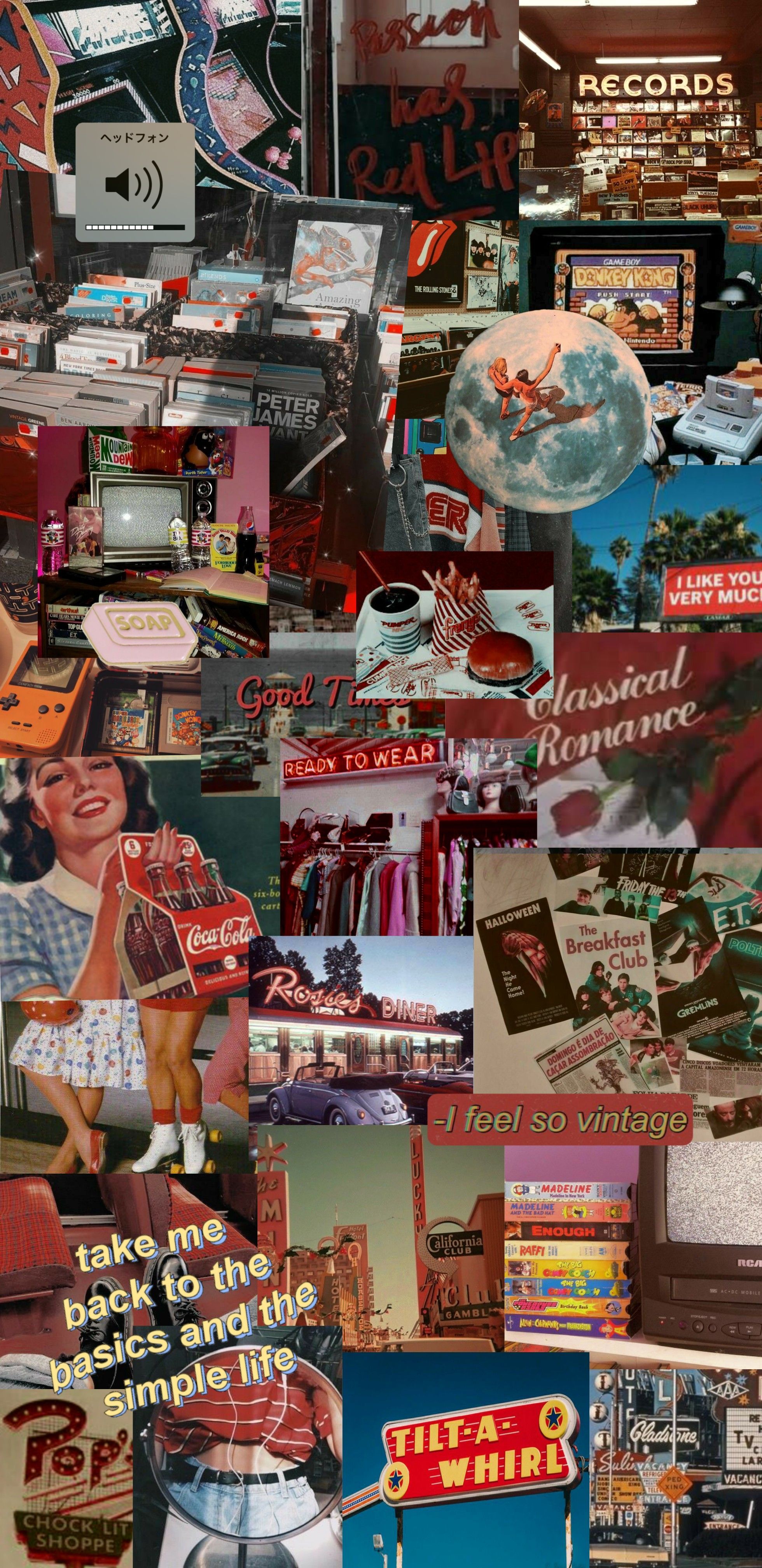 Collage, Vintage, Poster, Retro, QHD+, Hintergrundbild fürs Handy