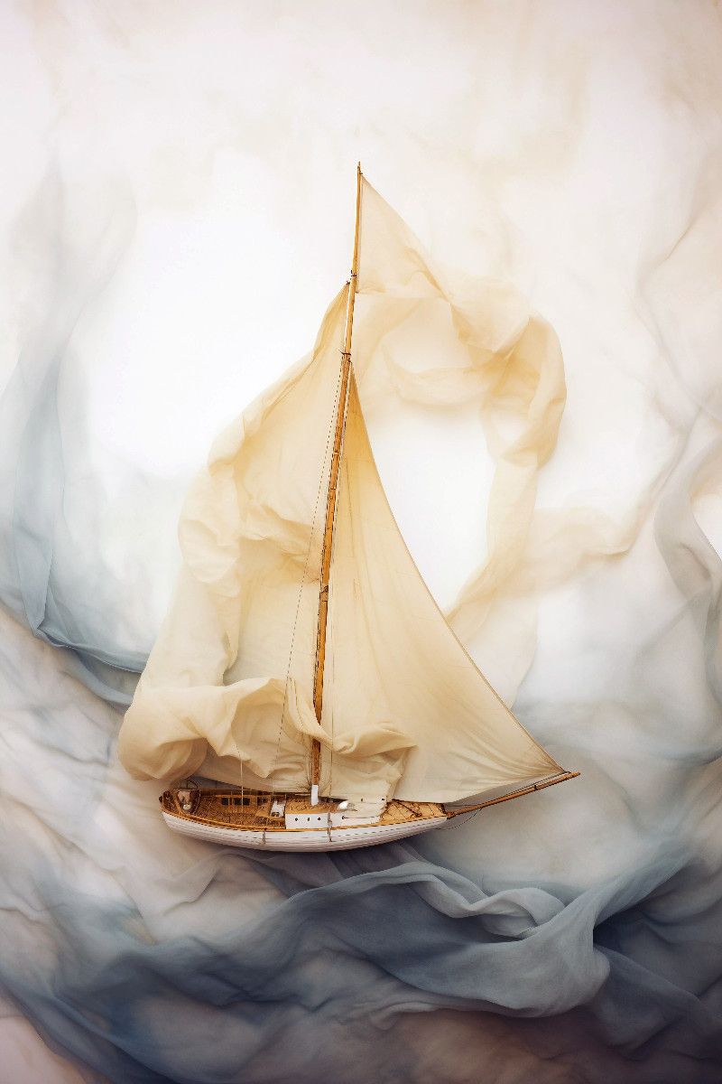 Segelboot, Aquarell, Pastell, Abstrakt, HD, Hintergrundbild fürs Handy