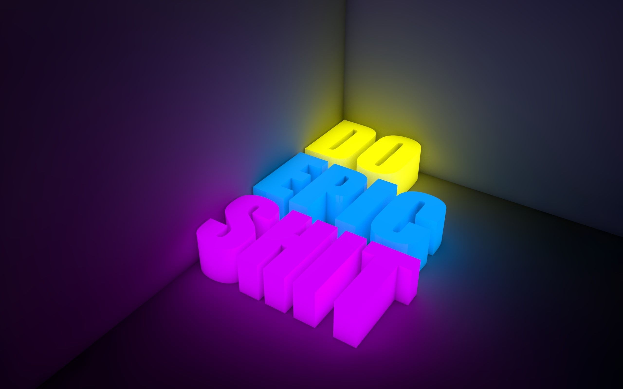 Do Epic Shit, 3D-Schrift, Neonfarben, Spruch, Dunkler Raum, 2K, Windows-Hintergrundbild