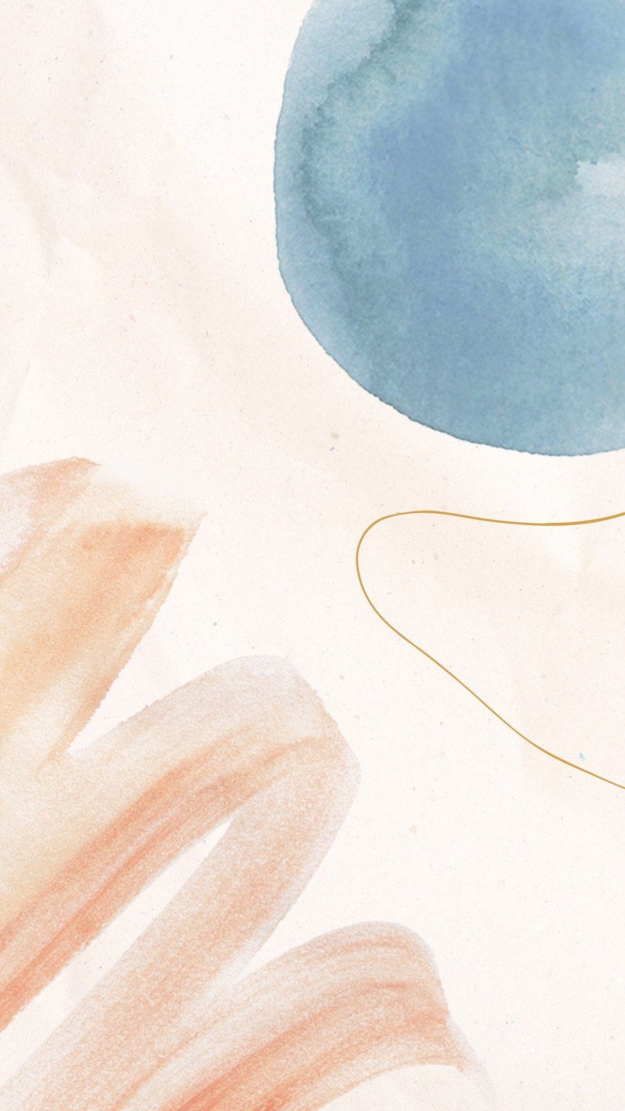Aquarell, Abstrakt, Hellblau, Pfirsich, Pastell, HD, Hintergrundbild fürs Handy