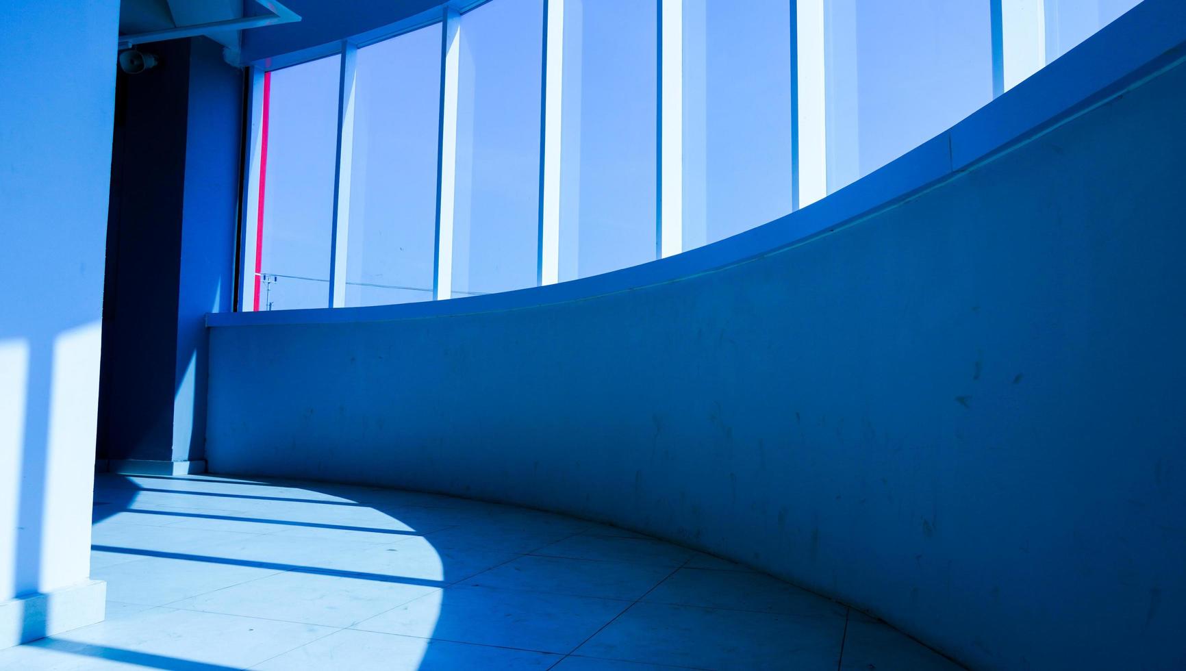 Architektur, Blaue Wand, Fenster, Kurven, Modern, 16:9, HD-Hintergrundbild für den Desktop