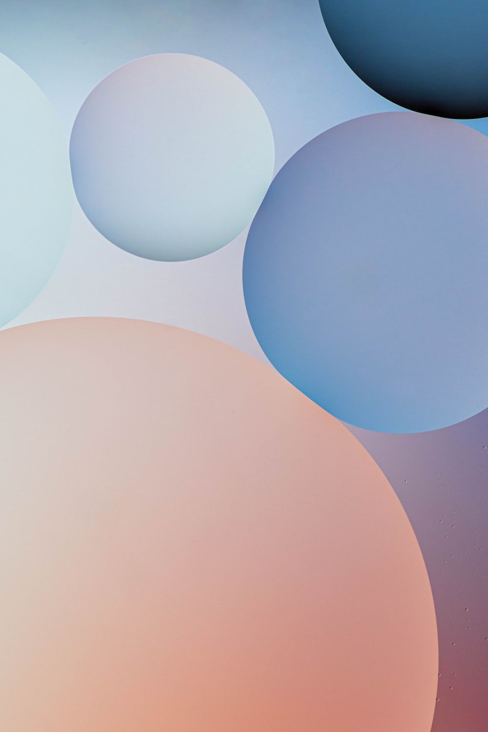 Abstrakt, Kreise, Pastell, Blau, Pfirsich, HD, Handy-Hintergrund im Hochformat