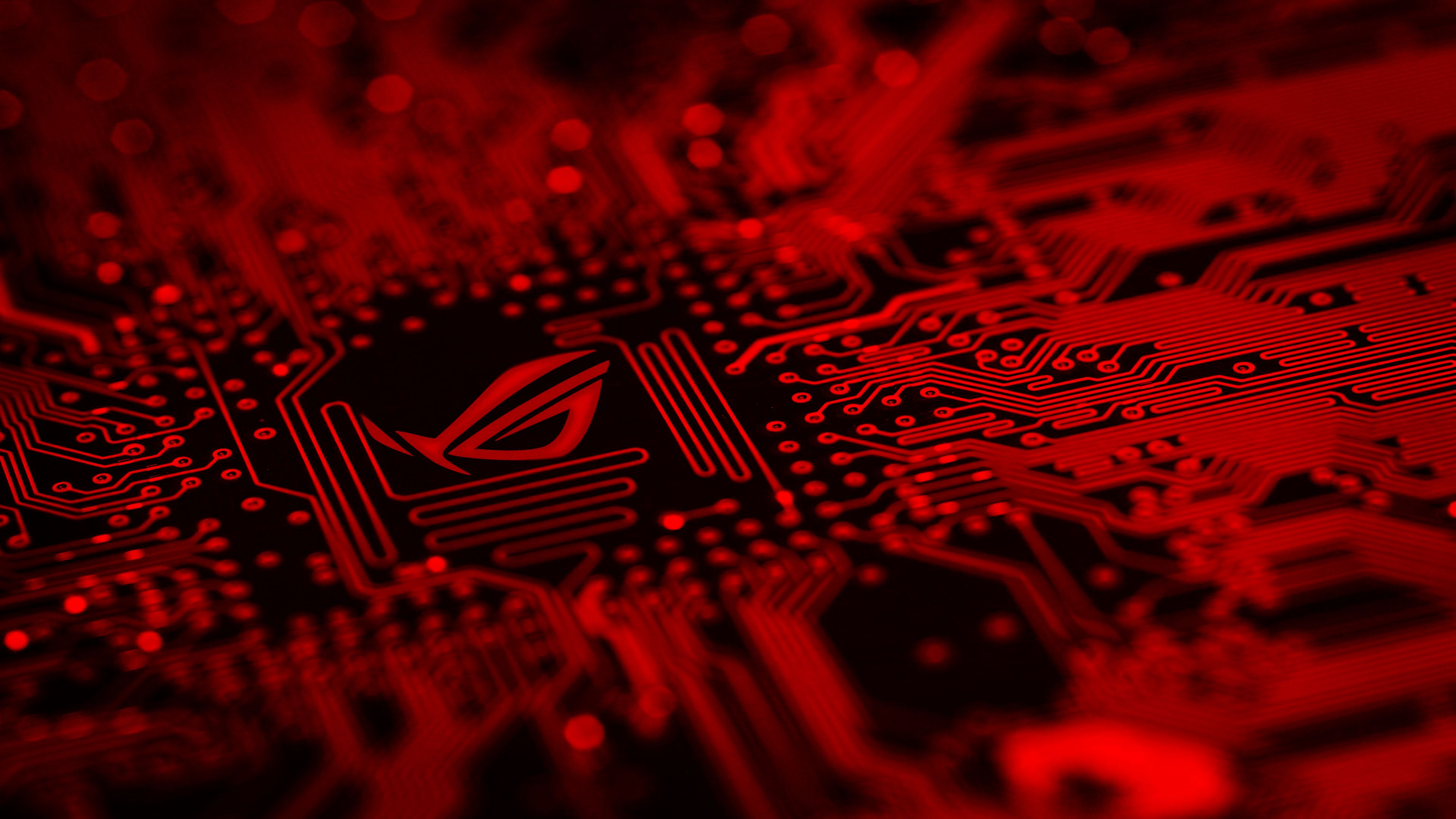 Republic of Gamers, ROG, Platine, Rot, Logo, 3840x2160, 4K-Hintergrundbild für PC