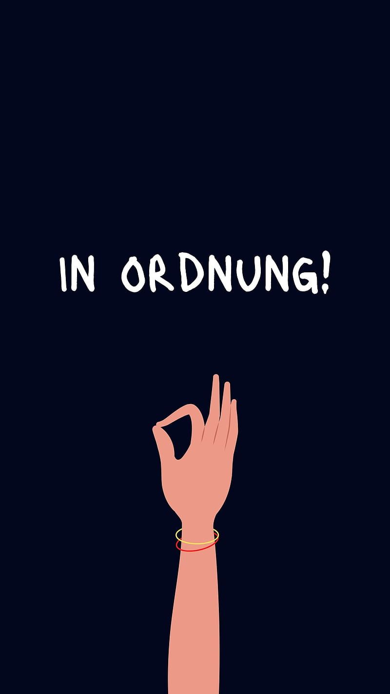 In Ordnung, OK-Handzeichen, Hand, Schriftzug, Dunkelblau, Android-Hintergrundbild