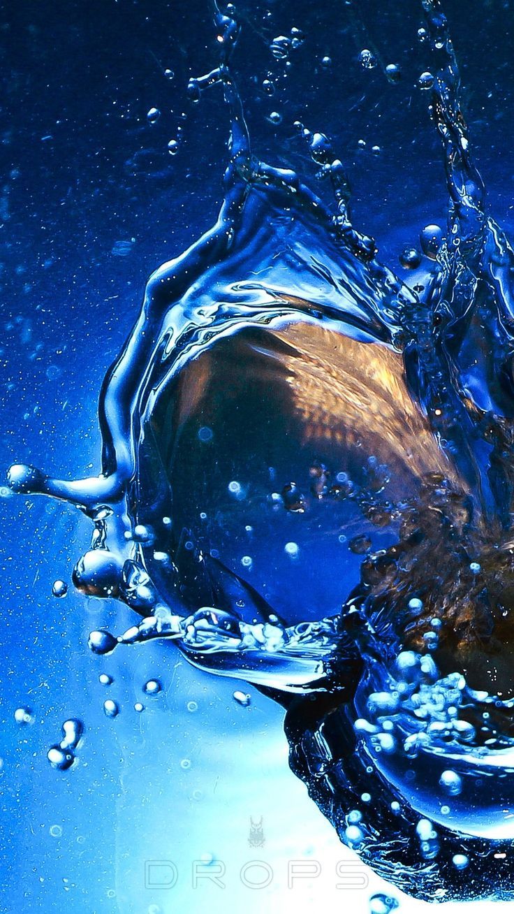 Wasserspritzer, Blau, Tropfen, Dunkler Hintergrund, HD, Sperrbildschirm fürs iPhone