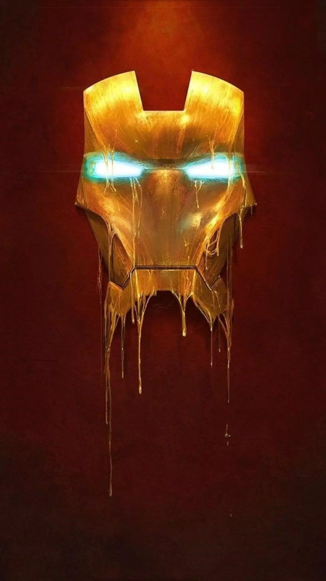 Iron Man, Marvel, Helm, Gold, Dunkelrot, Full HD, Sperrbildschirm fürs iPhone