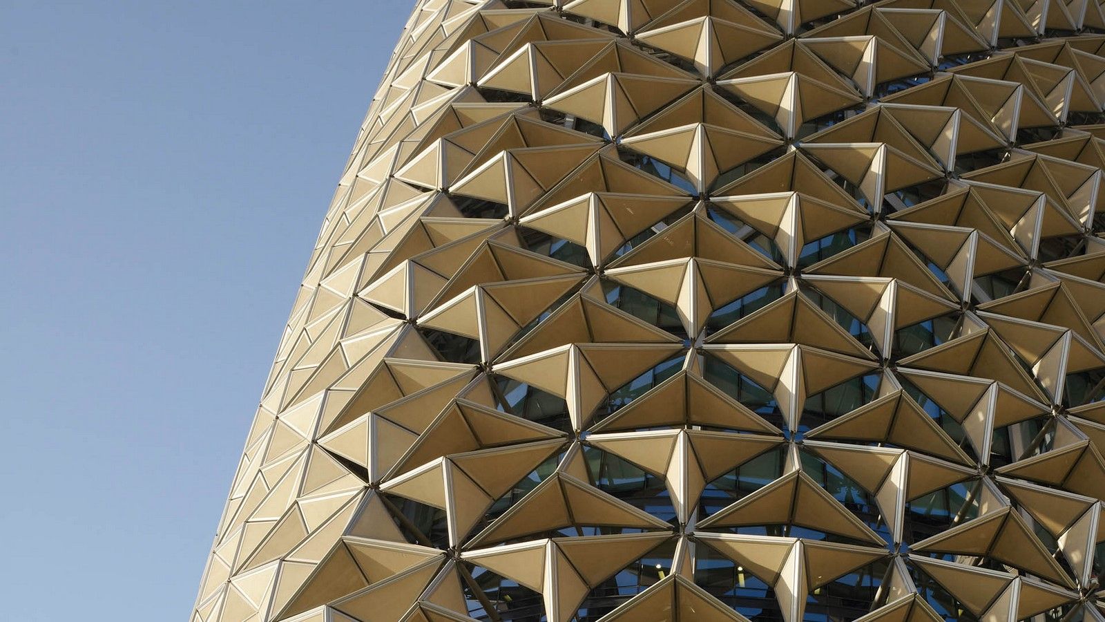 Al Bahar Towers, Abu Dhabi, Fassade, Muster, Architektur, HD, PC-Hintergrundbild