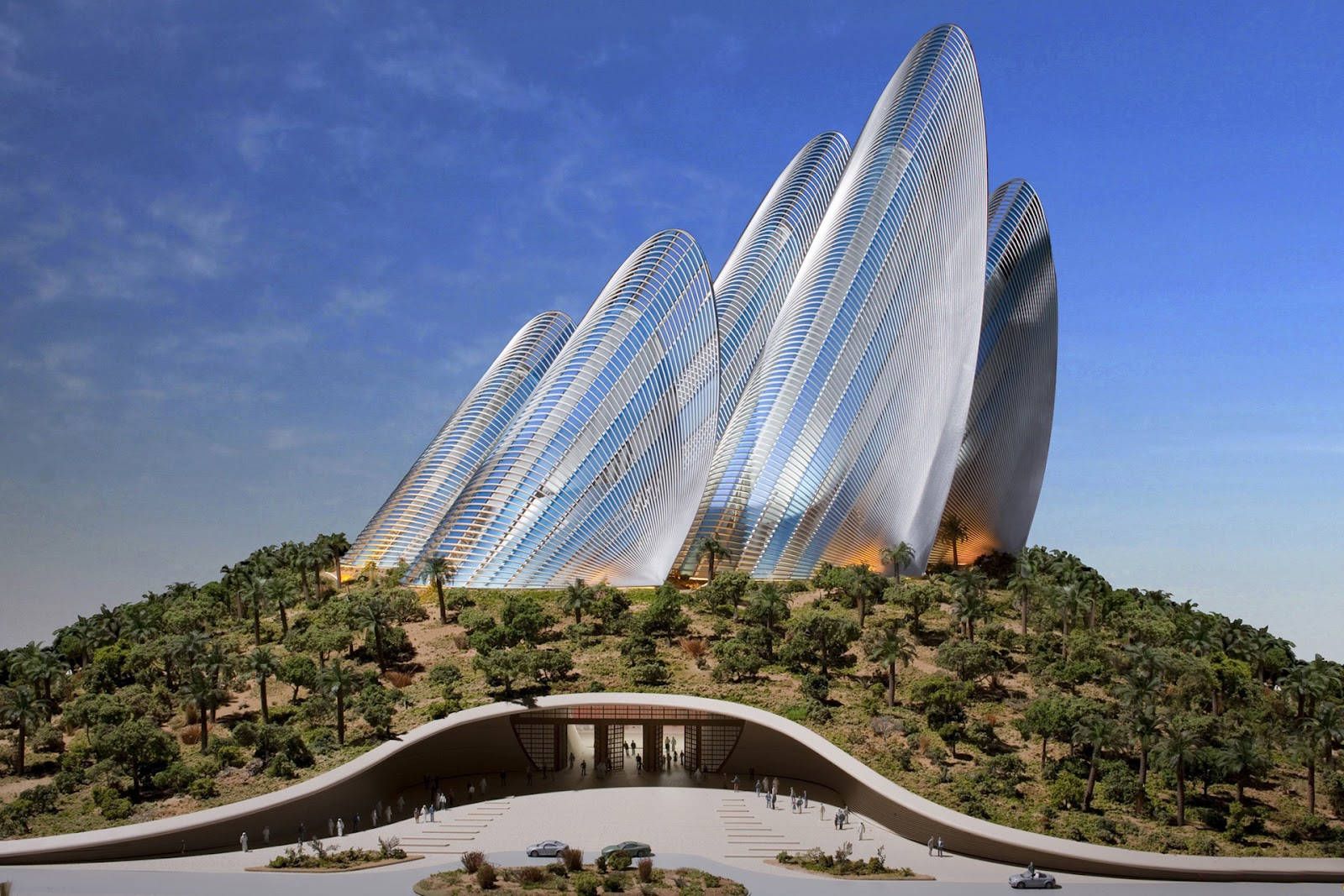Zayed National Museum, Abu Dhabi, Rendering, Moderne Architektur, Flügel, HD, Windows-Hintergrundbild
