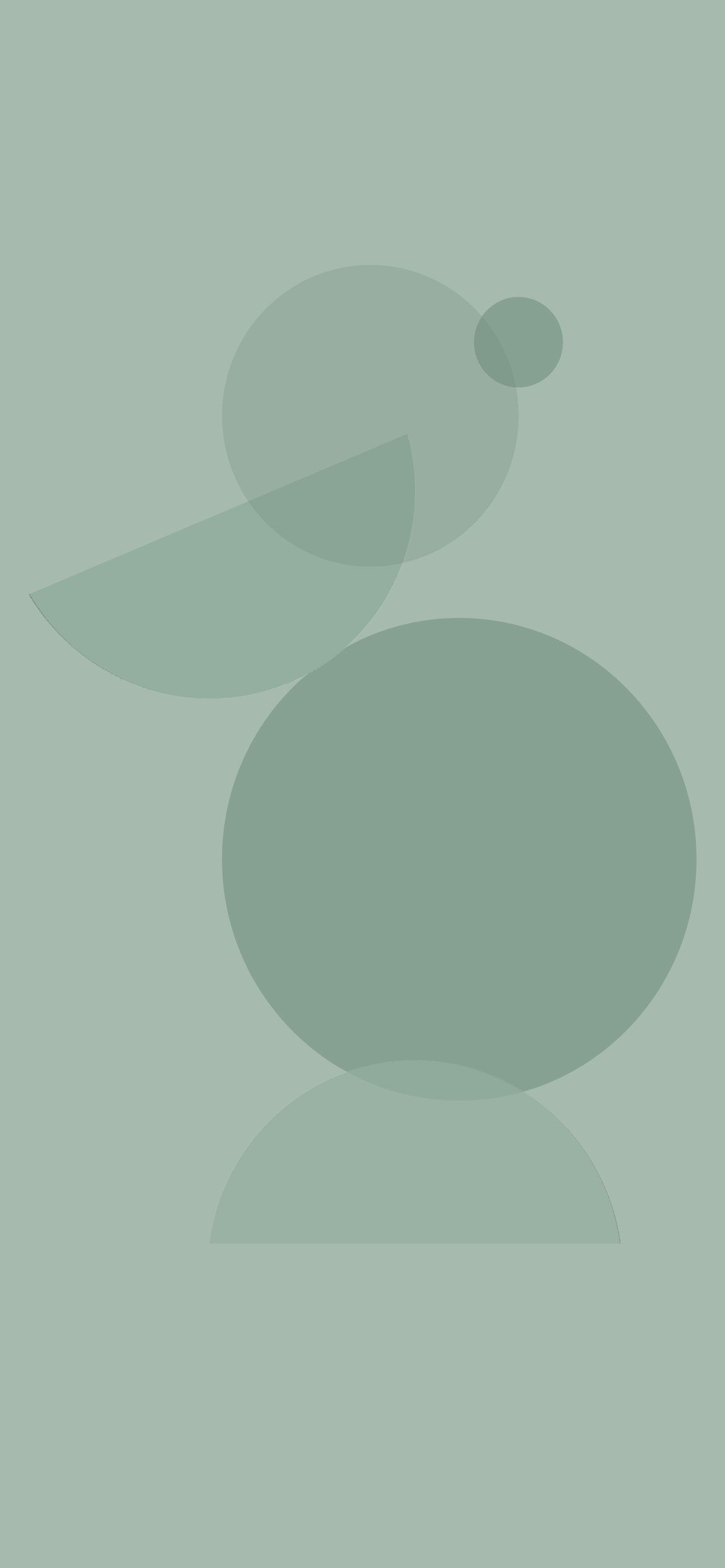 Abstrakte Formen, Geometrisch, Kreise, Salbeigrün, Minimalistisch, 1170x2532, Handy-Hintergrund