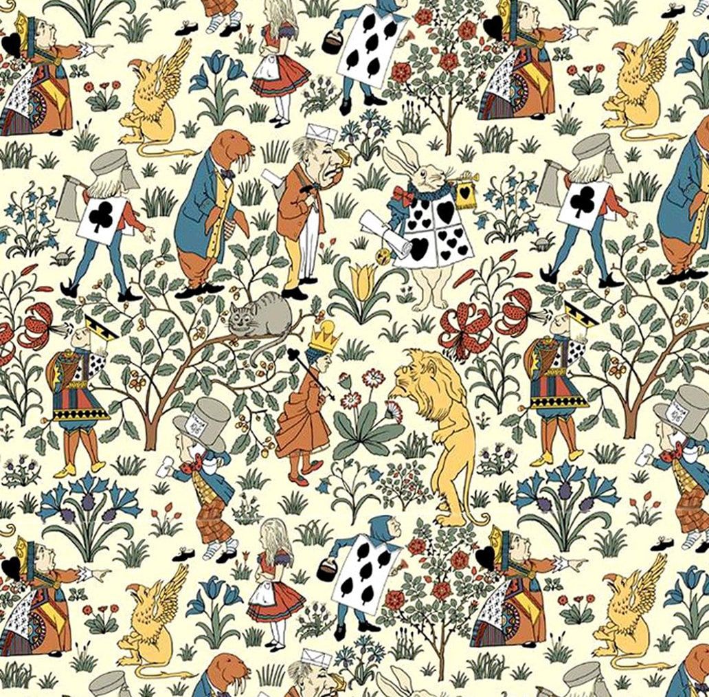 Muster, Vintage, Pflanzenornamente, Spielkarten, Creme, Hintergrundbild für iPad und Tablet
