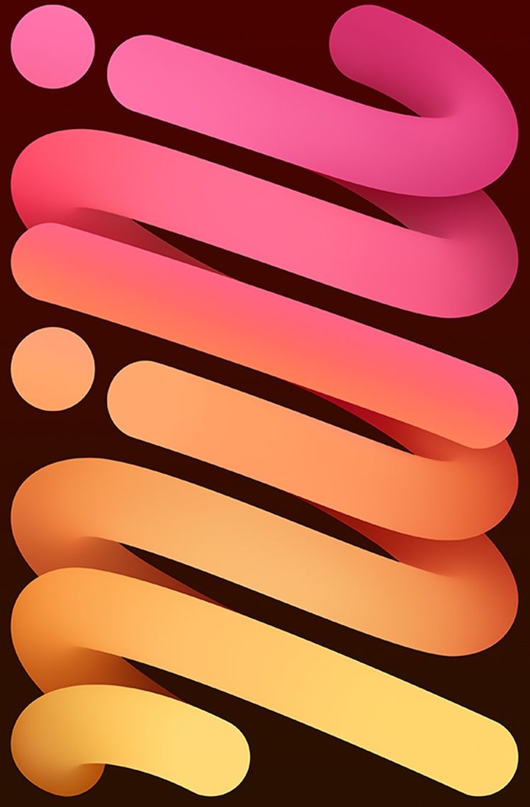 iPad mini, Apple, Schlangenlinien, Pink, Orange, HD, Handy-Hintergrund im Hochformat