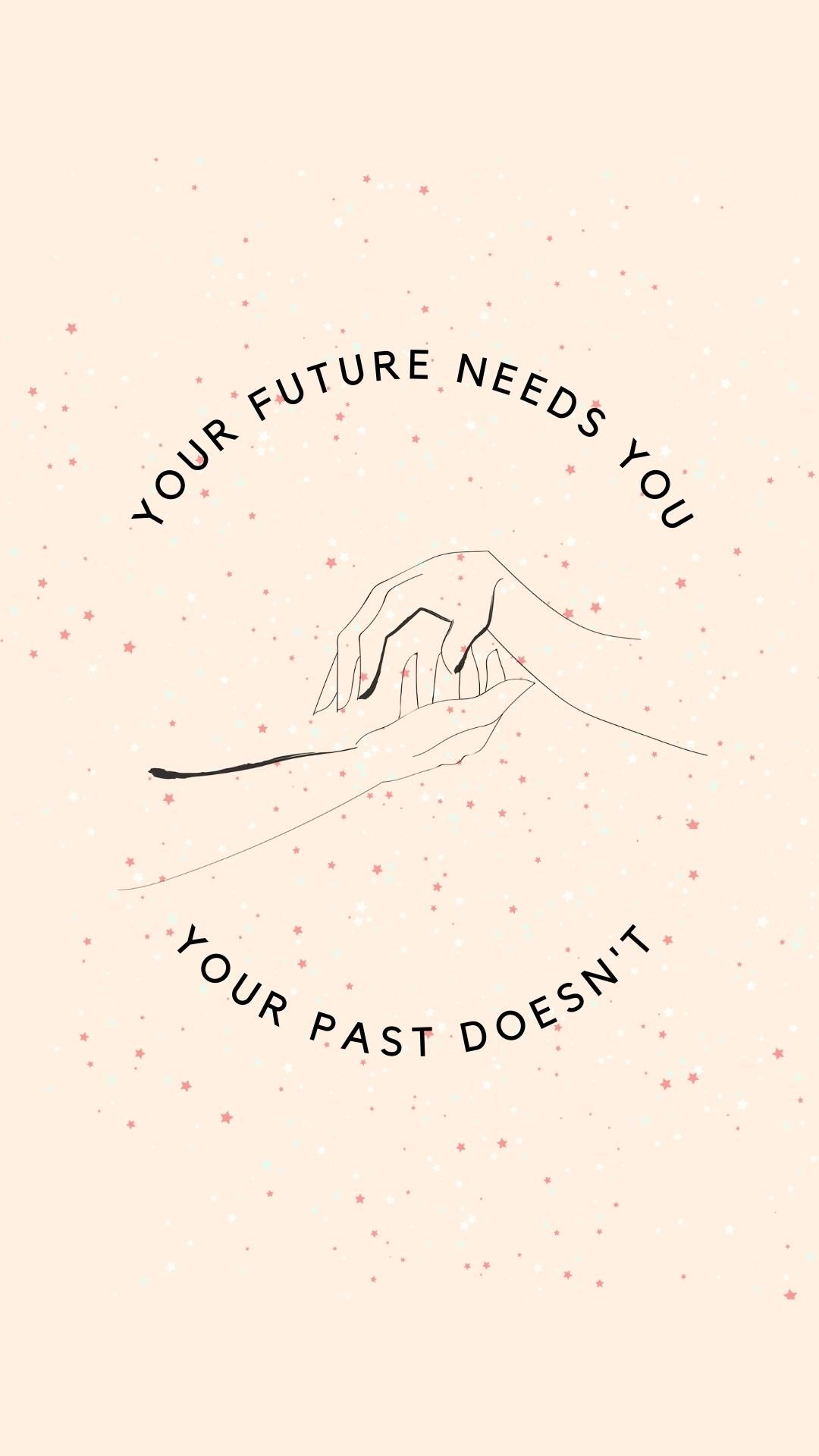 Your future needs you, Zitat, Hände, Strichzeichnung, Cremefarben, Full HD, iPhone-Hintergrundbild