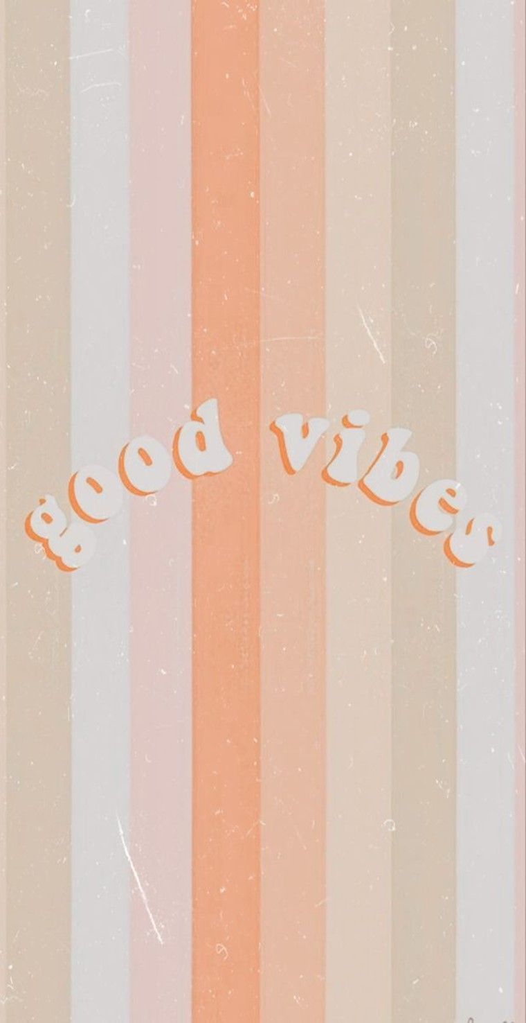 Good Vibes, Schriftzug, Streifen, Retro, Pastell, HD, Sperrbildschirm fürs iPhone