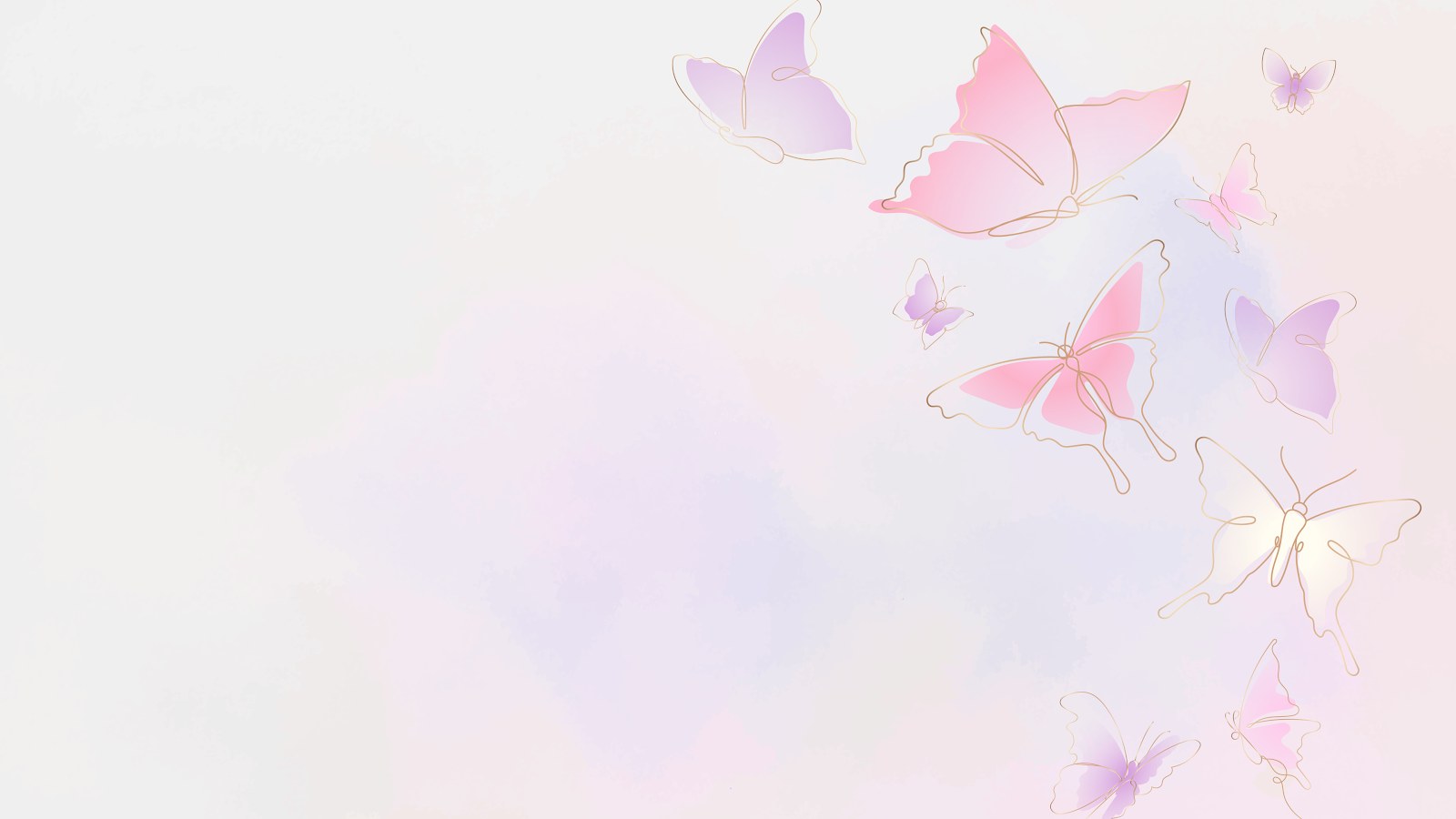 Schmetterlinge, Aquarell, Weißer Hintergrund, Rosa Töne, HD Wallpaper