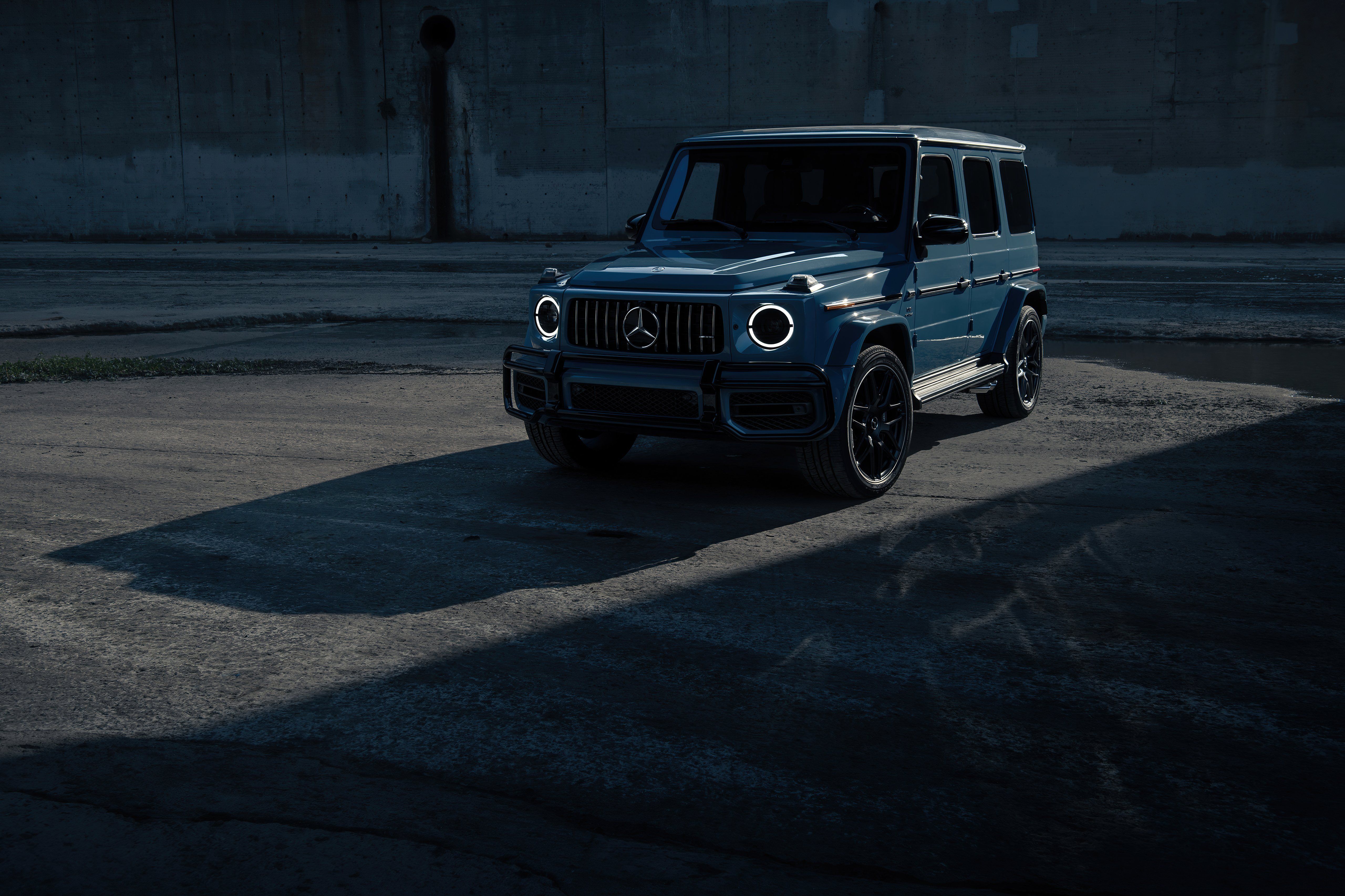 Mercedes-AMG G 63, G-Klasse, Mercedes-Benz, Geländewagen, Dunkel, Schatten, 5K, Windows-Hintergrundbild