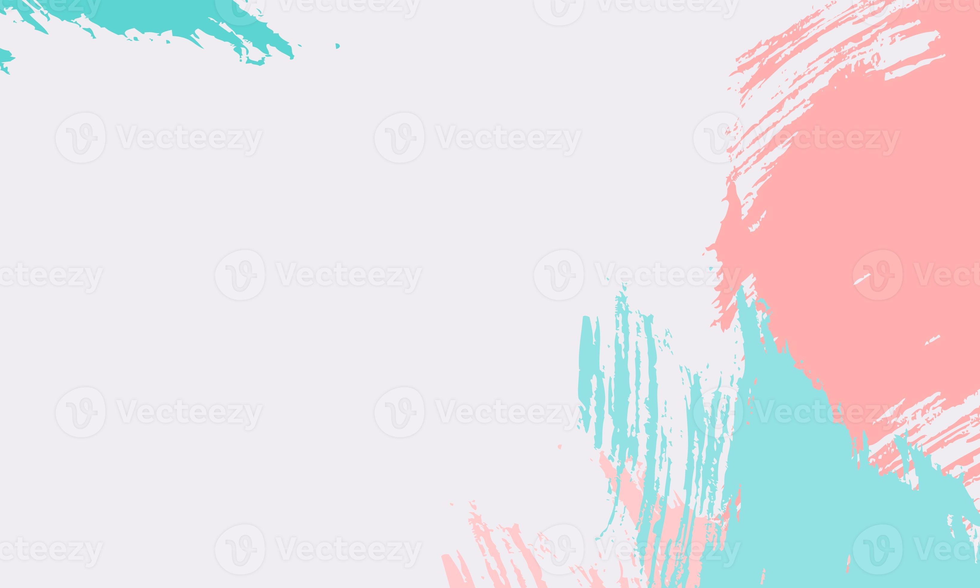 Pinselstriche, Abstrakt, Türkis Rosa, Weißer Hintergrund, 2K Wallpaper
