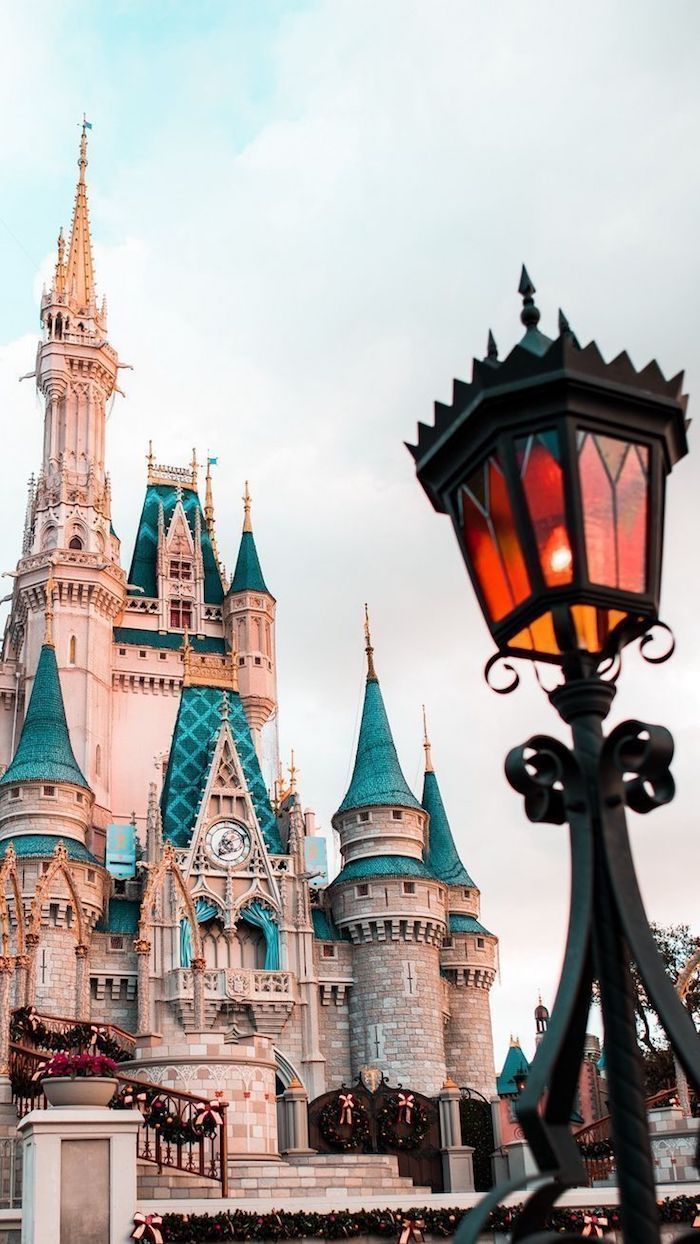 Cinderella Castle, Walt Disney World, Märchenschloss, Laterne, Florida, Android-Hintergrundbild