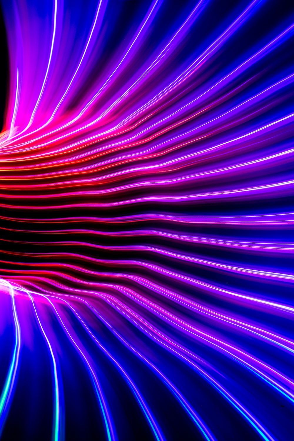 Lichtlinien, Tunnel, Blau, Pink, Abstrakt, HD, iPad-Hintergrundbild