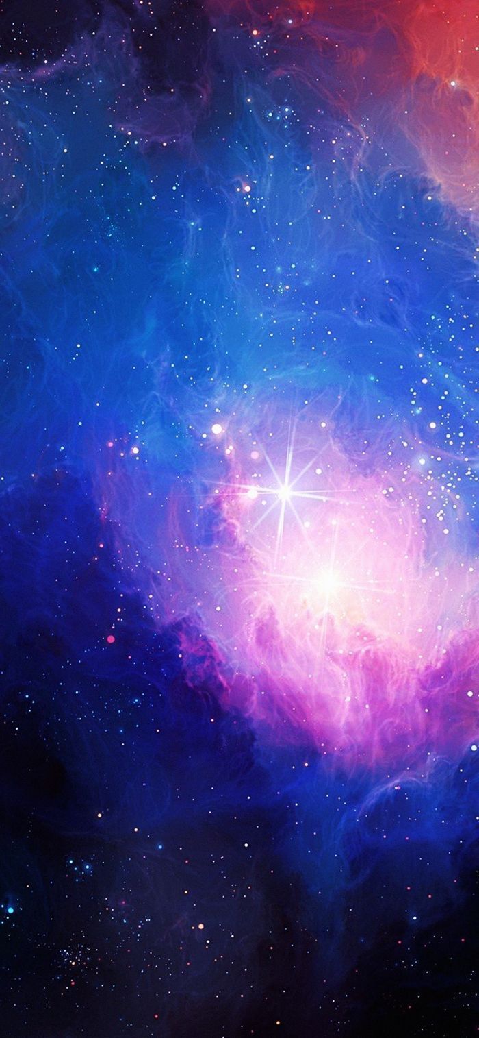 Galaxie, Weltraum, Nebel, Lila, Blau, Hintergrundbild für iPhone und Android