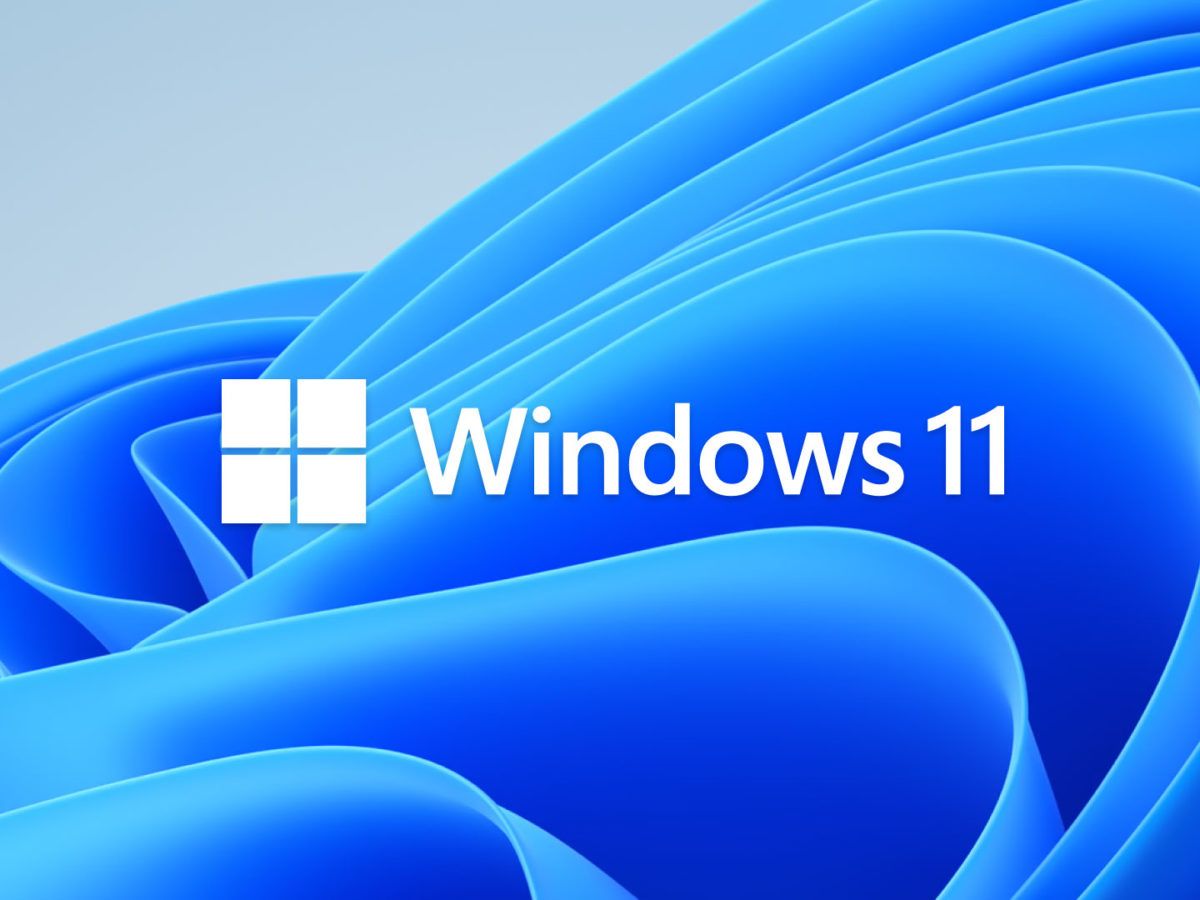 Windows 11, Logo, Blaue Wellen, Abstrakt, Hintergrundbild für iPad und Tablet