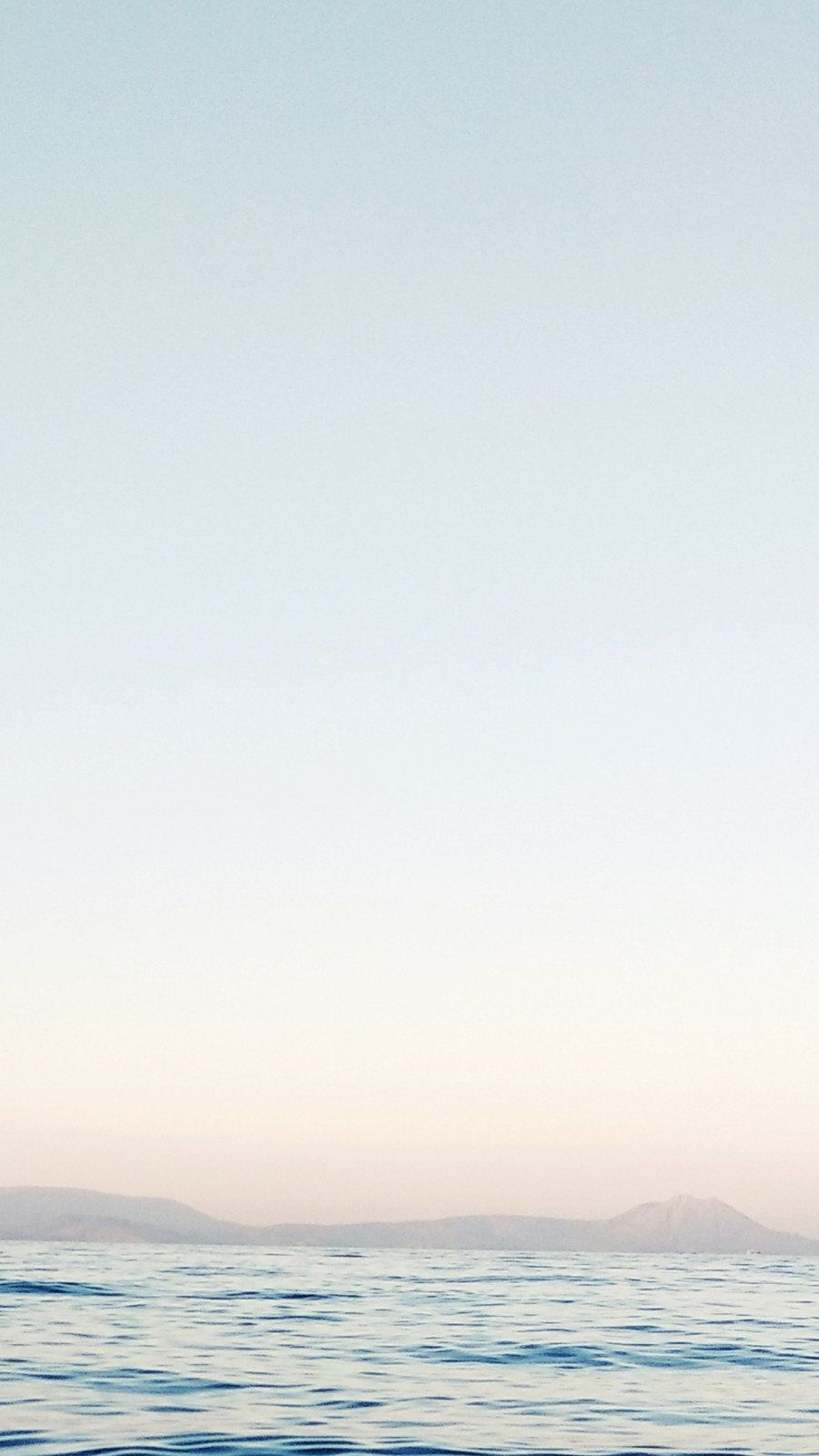 Meer, Horizont, Dunst, Pastell, Minimalistisch, Hochformat, HD, Handy-Hintergrund