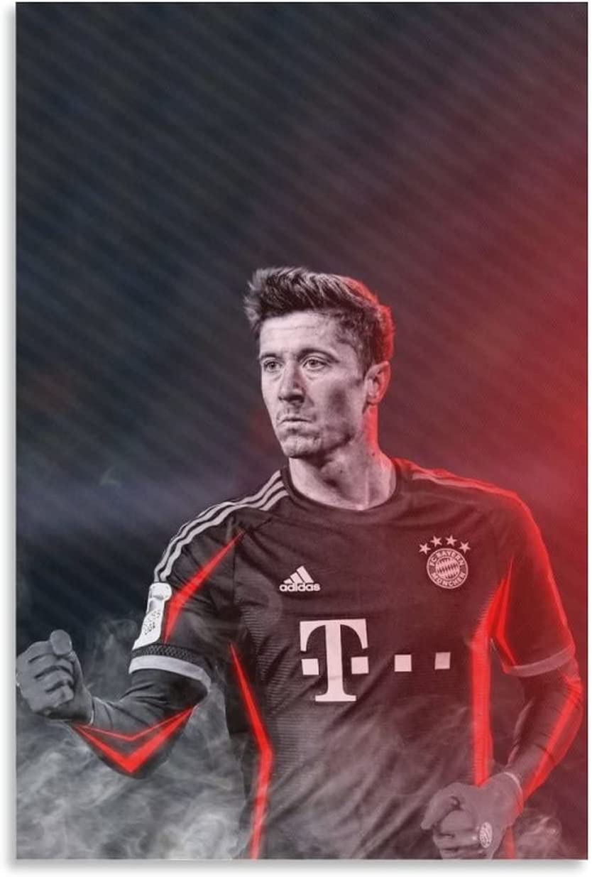 Robert Lewandowski, FC Bayern München, Faust, Rauch, Dunkles Trikot, HD, iPad-Hintergrundbild