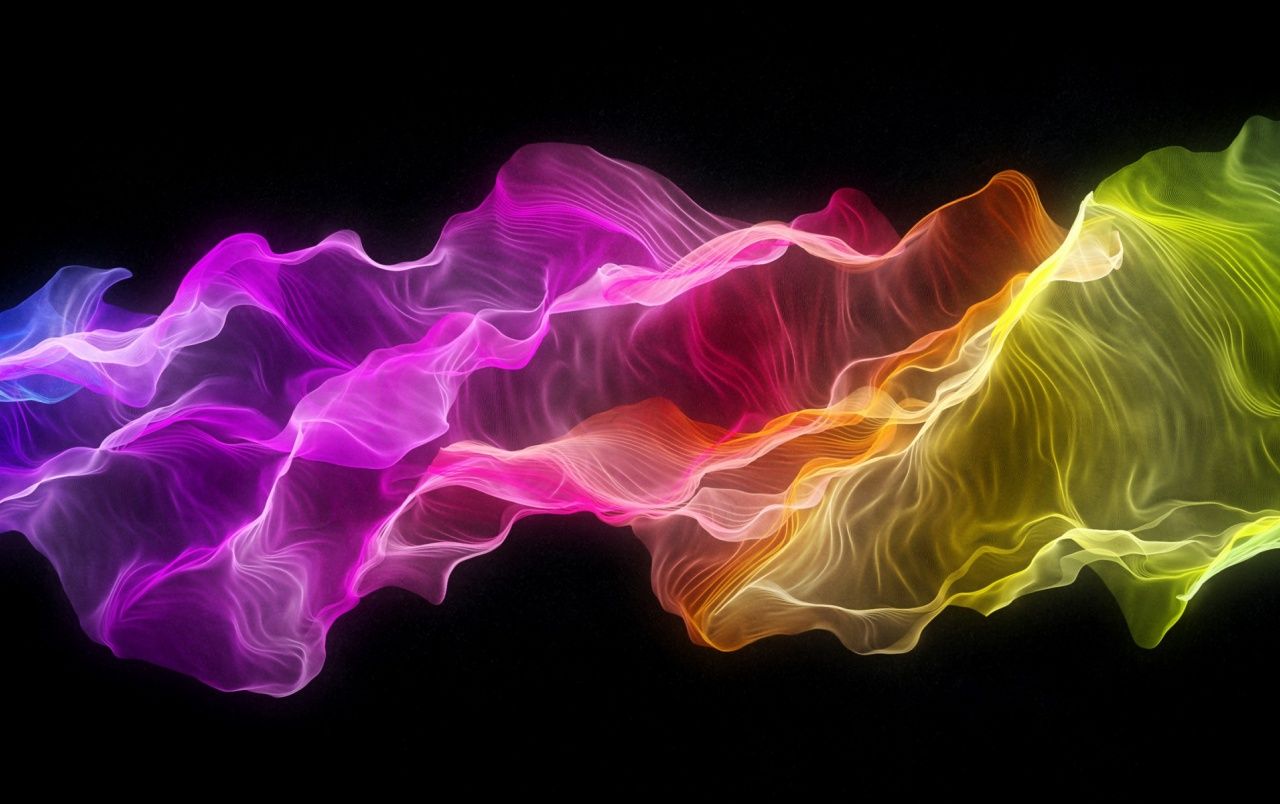 Rauch, Wellen, Lila, Gelb, Abstrakt, HD, Desktop-Hintergrund für Windows