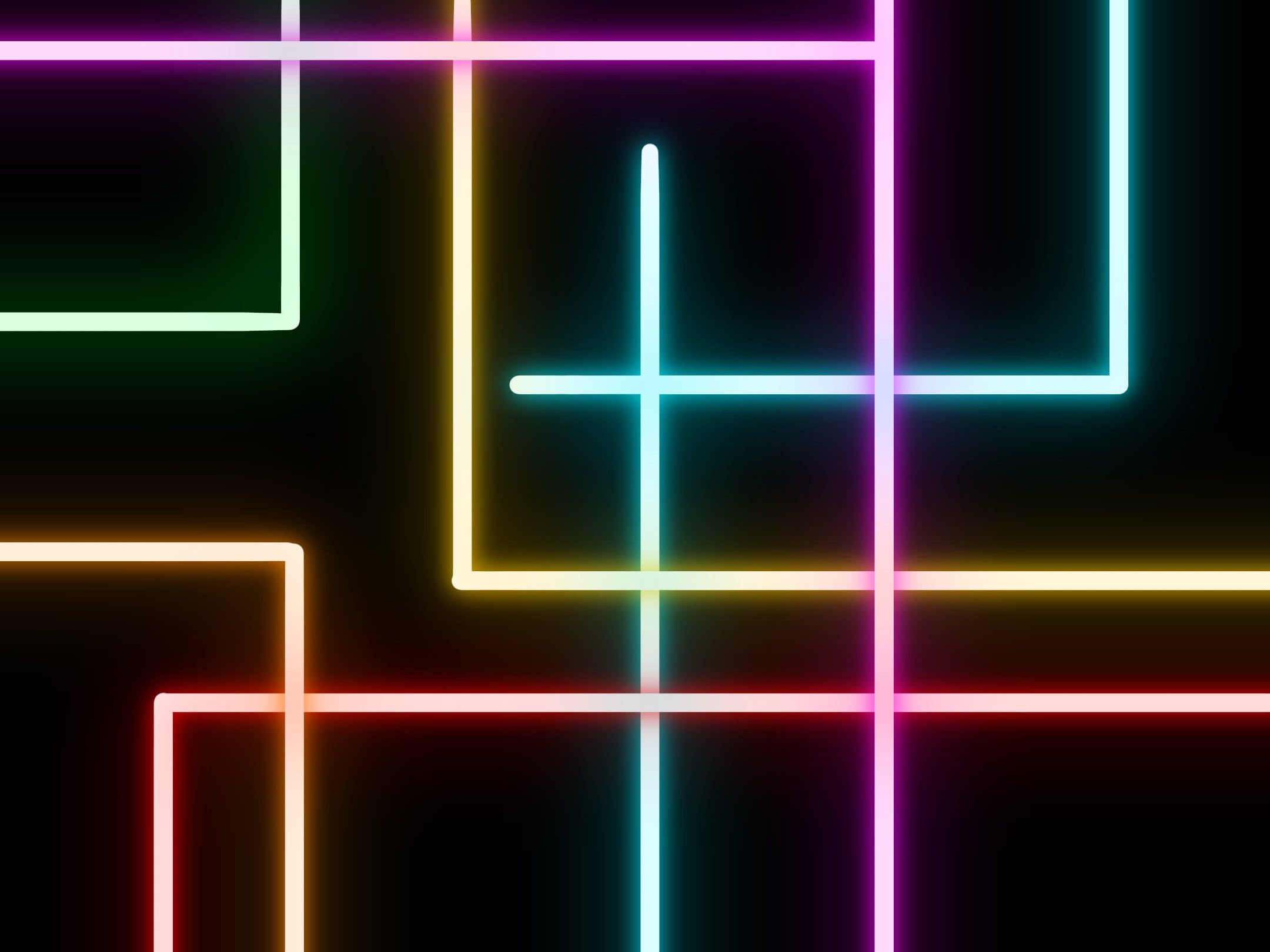 Linien, Quadrate, Geometrisch, Bunt, Schwarzer Hintergrund, Full HD Wallpaper