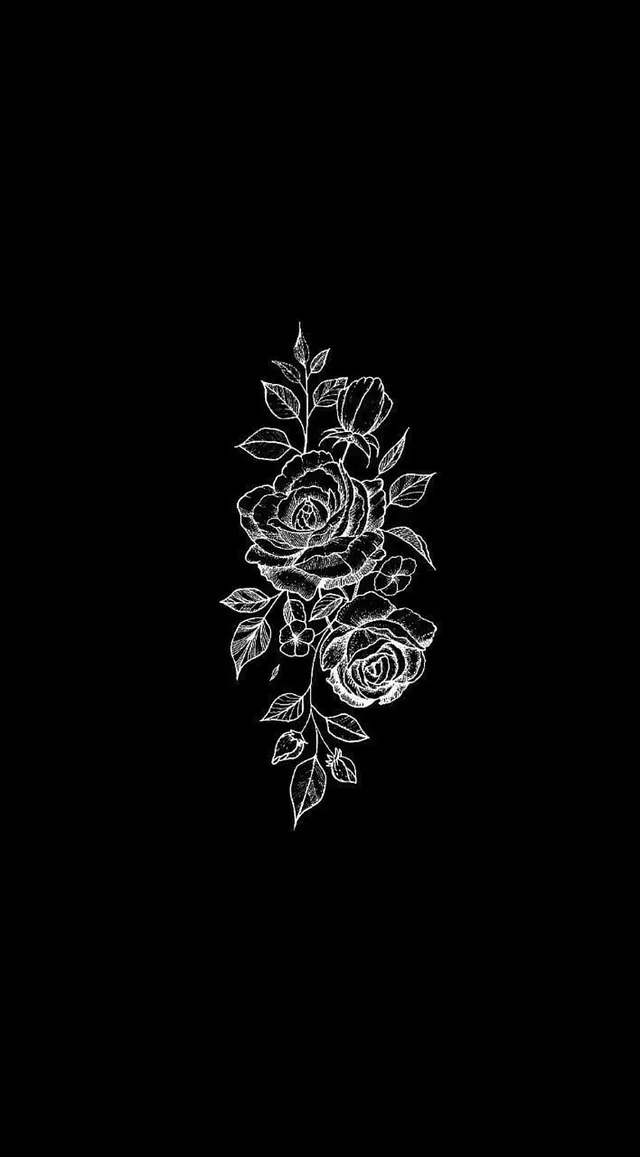 Schwarz-weiße Blumen – Hintergrundbilder