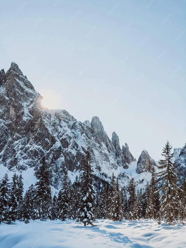 Berge im Winter – Hintergrundbilder