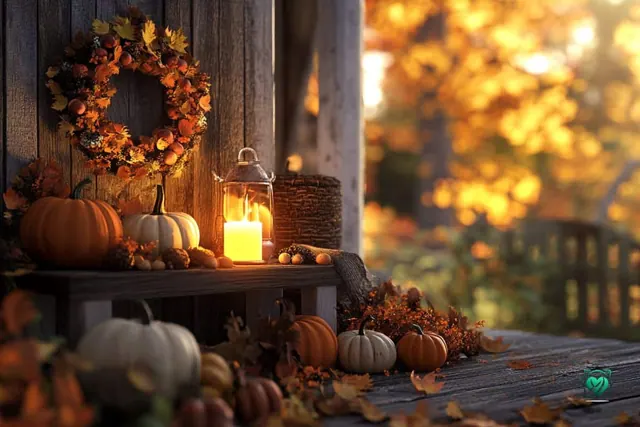 Häuschen im Herbst – Hintergrundbilder